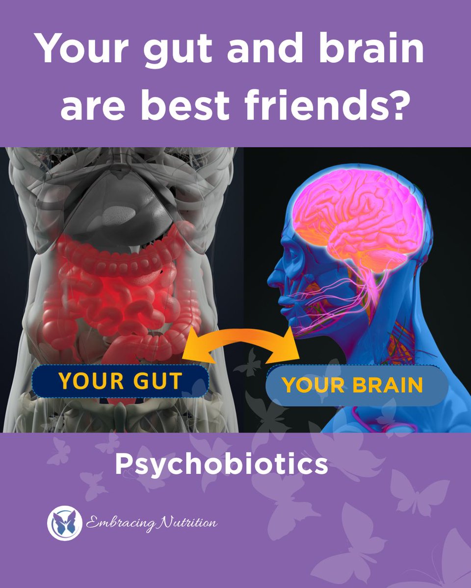 Your gut &amp; brain are in constant conversation via the vagus nerve 🧠➡️🦠Your microbiome makes mood-boosting chemicals &amp; calms inflammation.
#Psychobiotics — specific probiotic strains — can naturally ease anxiety &amp; support #mentalhealth

 embracingnutrition.co.uk/psychobiotics-…