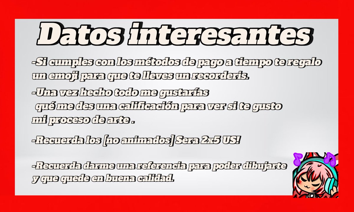 Antipinku_vt's tweet image. Los métodos de pago estarán fijados en mi perfil bb 😄

Si me quieres contactar entra a mi server hay tengo mis dm 🥰
 habilitadoshttps://discord.gg/ZgMDpkHqS5 

#comiciones #Vtuber #dolares #Parati #dibujos #arte #digitalartwork #LabourDay #LoveStory