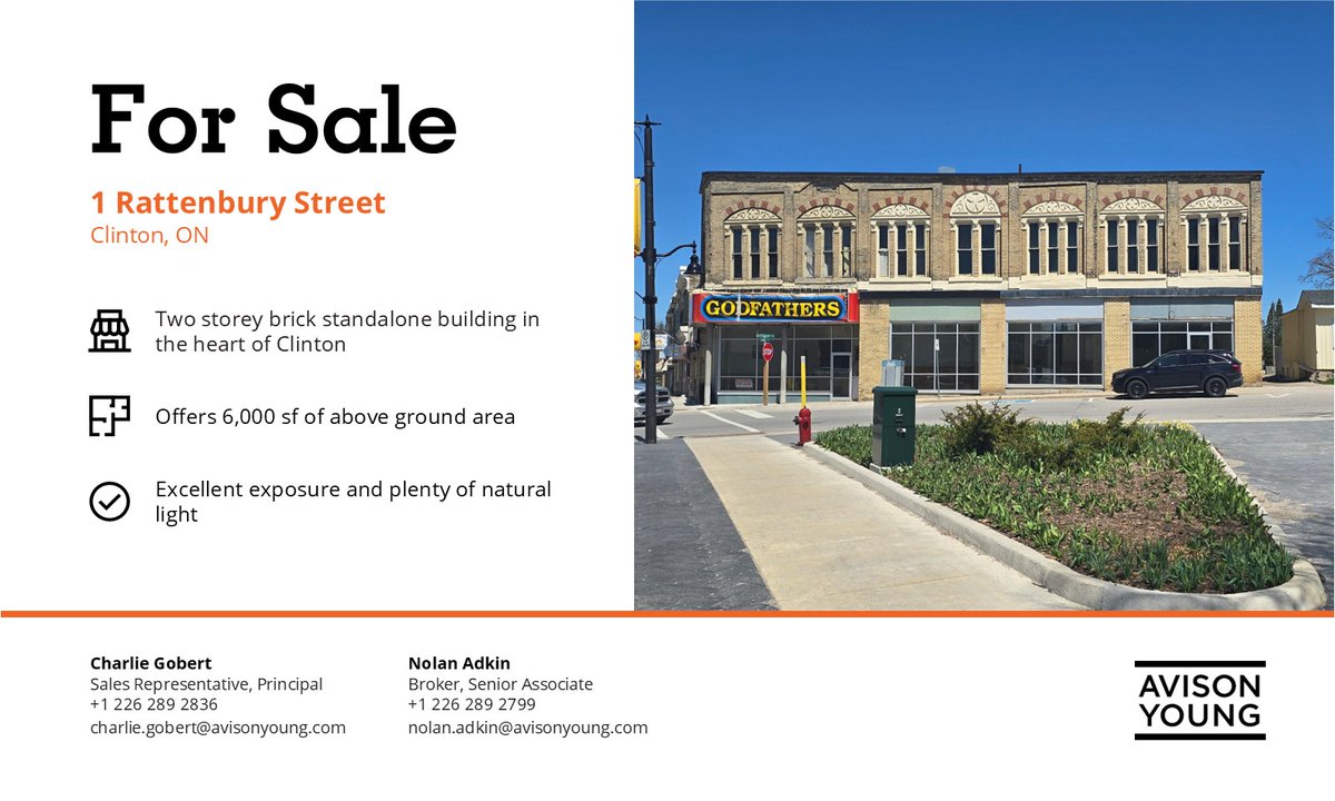 Just Listed by Avison Young: 1 Rattenbury Street, Clinton, Ontario avisonyoung.ca/properties/1-r…
