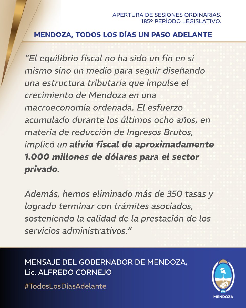 Lisandro Nieri (@lisandronieri) on Twitter photo Mendoza ha logrado mantener sus cuentas en orden y también
ha fortalecido su capacidad de inversión. #TodosLosDiasAdelante
<a href="/alfredocornejo/">Alfredo Cornejo</a> <a href="/MendozaGobierno/">Mendoza Gobierno</a> Mendoza ha logrado mantener sus cuentas en orden y también
ha fortalecido su capacidad de inversión. #TodosLosDiasAdelante
<a href="/alfredocornejo/">Alfredo Cornejo</a> <a href="/MendozaGobierno/">Mendoza Gobierno</a>