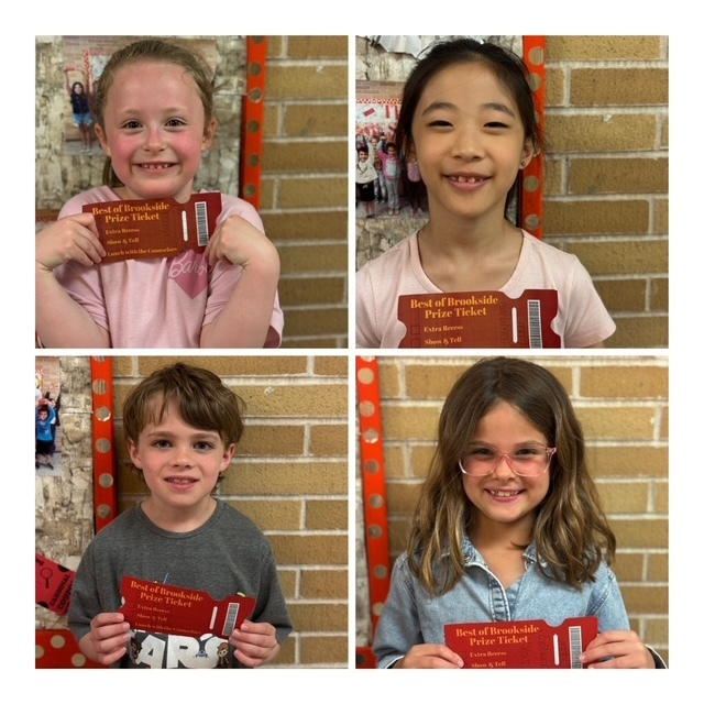 Congratulations to our April Caught Being Kind Winners!  We're so proud of all our students for the positive choices they make each day. Your kindness, respect, and care for others help make Brookside the best! #BESTatBrookside
