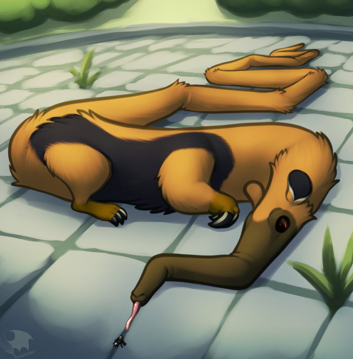 An anteater hunts its prey