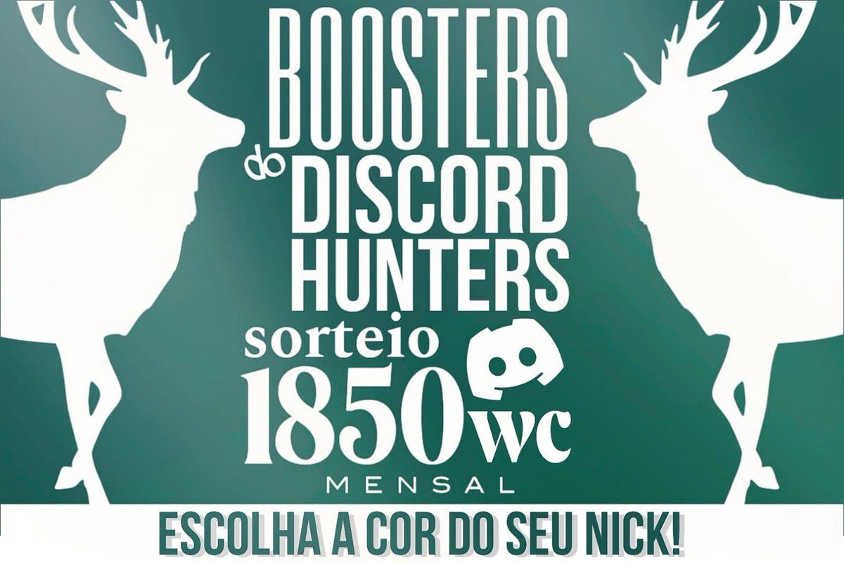 GuildaHunters's tweet photo. Está aberto o sorteio mensal deste mês para boosters do nosso discord!

Vocês tem de hoje até o fim do mês para participarem, para concorrer basta ser um booster em nosso discord em: https://t.co/88NXPERgDo https://t.co/xHMEq4JLv3