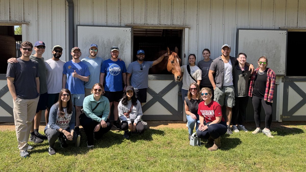 UAB Psychiatry (@uabpsychiatry) on Twitter photo Rebecca Rampe, Psy.D., recently co-led the <a href="/UABrehab/">UAB Dept. of Physical Medicine & Rehabilitation</a> Physical Medicine and Rehabilitation residents in a brief Polyvagal Equine Institute didactic and activities at the Red Barn as a part of the residents' wellness retreat. <a href="/UABHeersink/">UAB Heersink School of Medicine</a> Rebecca Rampe, Psy.D., recently co-led the <a href="/UABrehab/">UAB Dept. of Physical Medicine & Rehabilitation</a> Physical Medicine and Rehabilitation residents in a brief Polyvagal Equine Institute didactic and activities at the Red Barn as a part of the residents' wellness retreat. <a href="/UABHeersink/">UAB Heersink School of Medicine</a>