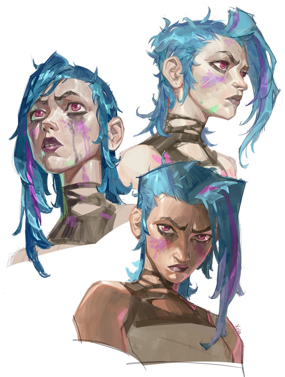 waywardcxnnibal's tweet photo. Jinx fanart by Pedro Krüger, one of the illustrators at Envar Studio who worked on the RiotX Arcane game event! 💜

#arcane #jinx https://t.co/8OgKKe50qU