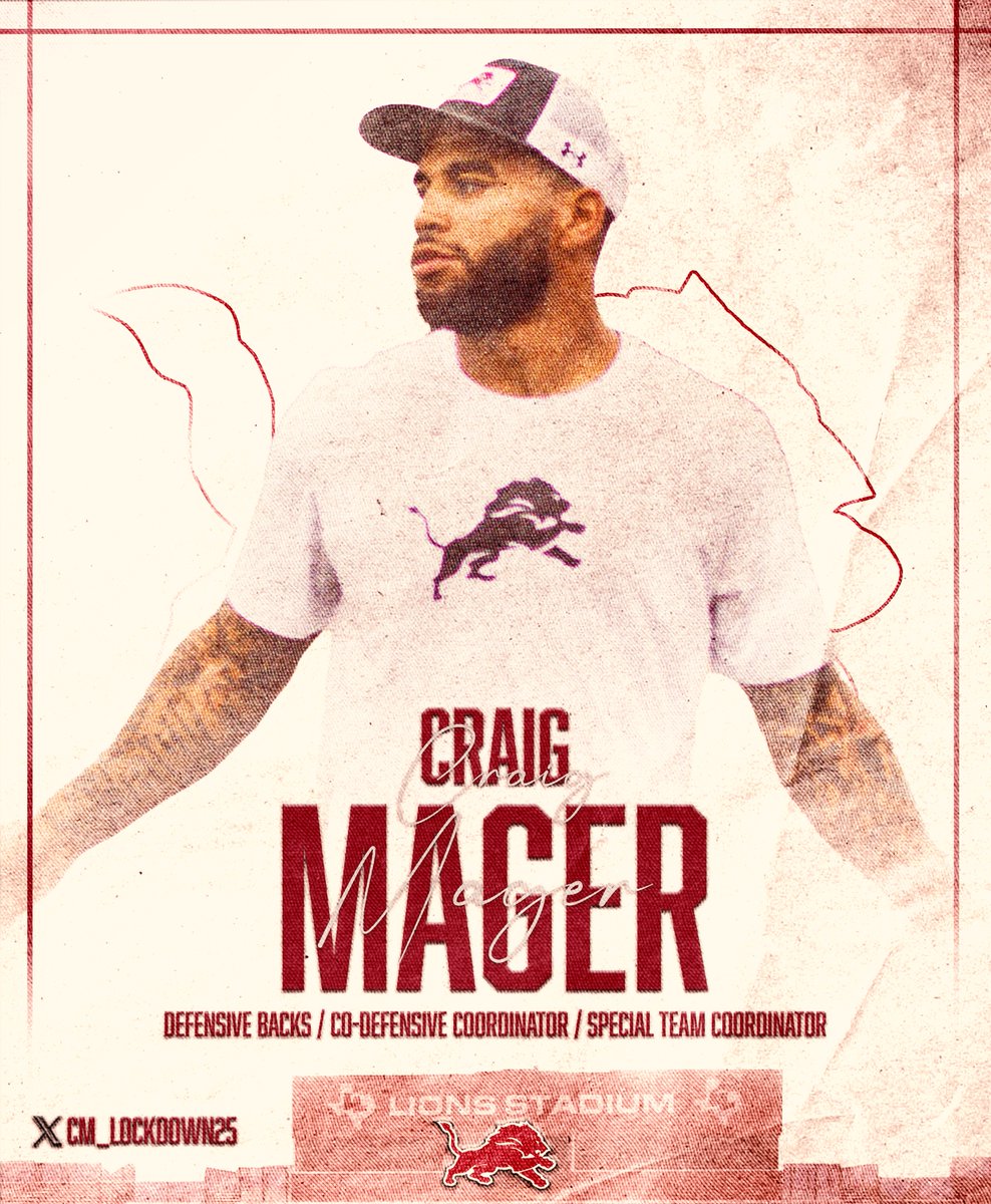 Lockhart Lion Football (@1lhslions) on Twitter photo ππππ ππ‘π ππ¨πππ‘ππ¬
Coordinator -<a href="/CM_Lockdown25/">Craig Mager</a>
Craig Mager, a Luling native, excelled at Texas State, before being drafted by the Chargers. He played four NFL seasons, intercepting Drew Brees. Married to Alexandria, he has a one-year-old son, Cameron. ππππ ππ‘π ππ¨πππ‘ππ¬
Coordinator -<a href="/CM_Lockdown25/">Craig Mager</a>
Craig Mager, a Luling native, excelled at Texas State, before being drafted by the Chargers. He played four NFL seasons, intercepting Drew Brees. Married to Alexandria, he has a one-year-old son, Cameron.