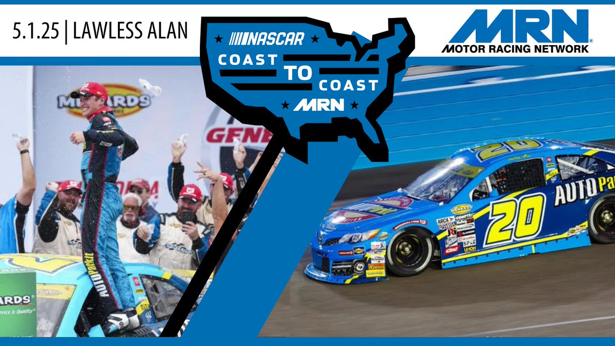 NASCAR Coast to Coast | 5.1.2025

<a href="/chriswilner26/">Chris Wilner</a> is joined by <a href="/lawlessalan25/">Lawless Alan- CEO of Racing</a> as they discuss his recent <a href="/ARCA_Racing/">ARCA Menards Series</a> triumph at <a href="/TALLADEGA/">Talladega Superspeedway</a>!

📺 Watch: youtu.be/FlLkQgX5E2s
📻 Listen: art19.com/shows/nascar-c…

#AskMRN | <a href="/NASCARRegional/">NASCAR Regional</a>