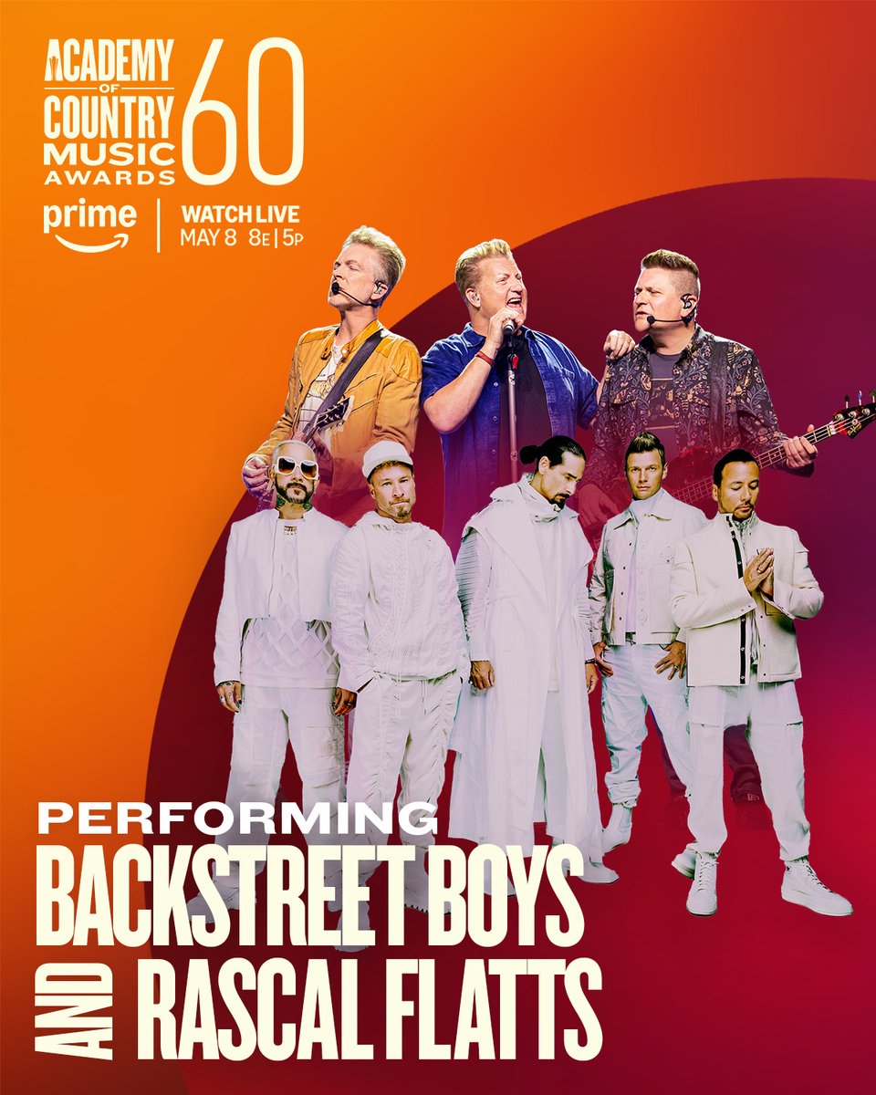 Rascal Flatts (@rascalflatts) on Twitter photo Excited to be performing with @BackstreetBoys on the 60th <a href="/ACMawards/">ACM Awards</a> 🎤 Tune in Thursday, May 8 at 8pm ET | 5pm PT on <a href="/PrimeVideo/">Prime Video</a> - amazon.com/acm!
OH… we have another surprise for you. Listen to our new duet together, “What Hurts The Most", this FRIDAY!! Excited to be performing with @BackstreetBoys on the 60th <a href="/ACMawards/">ACM Awards</a> 🎤 Tune in Thursday, May 8 at 8pm ET | 5pm PT on <a href="/PrimeVideo/">Prime Video</a> - amazon.com/acm!
OH… we have another surprise for you. Listen to our new duet together, “What Hurts The Most", this FRIDAY!!