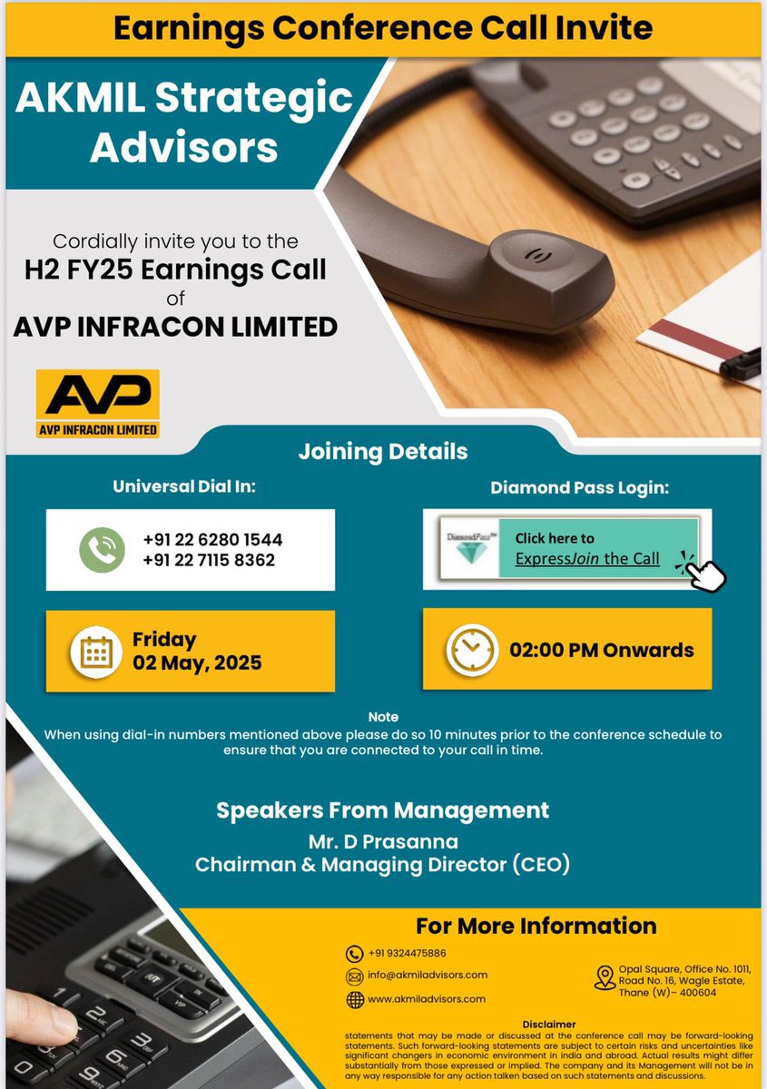 Welcoming all the investors / share holders  and friends for a  discussion about the roadmap , guidance and advises ..we build not infra but strategic relationship with you all . Expecting to catch up with you all #avpinfra #avpinfracon #avprmc #avprenewables 💐💐💐 <a href="/AvpInfracon/">AVP INFRACON LIMITED</a>