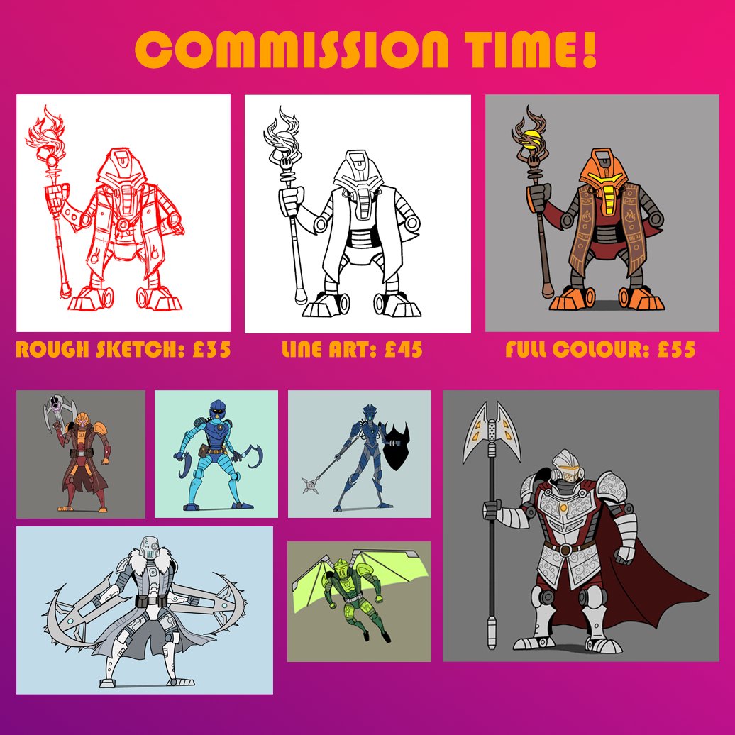 MysticBuilds44's tweet image. Commissions are open!
All prices are in GBP.
And this isn't just exclusively for Bionicle related art. I can draw other things too!
Drop me a message if you're interested 💕