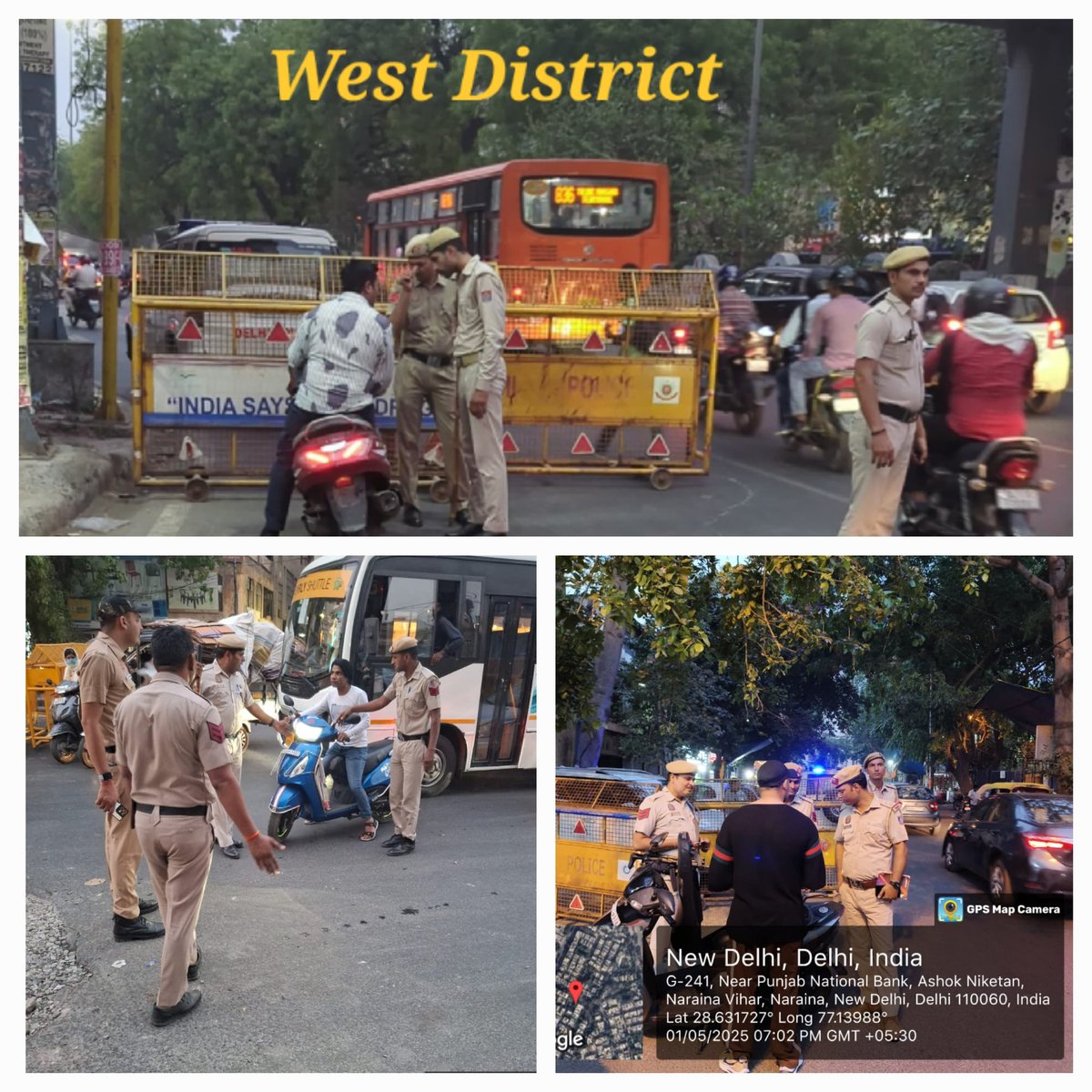 Checking pickets in various parts of district 

West Delhi
<a href="/DelhiPolice/">Delhi Police</a> 
#DPUpdates