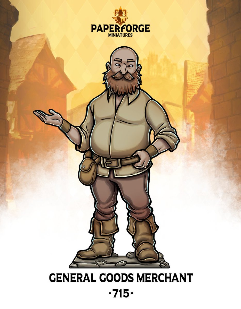 The General Goods Merchant has been released! You can get the paper mini and #VTT Tokens plus some extra Patreon loot here: patreon.com/posts/715-gene…
#VTT #TTRPG #RPG #DND5e #NPC