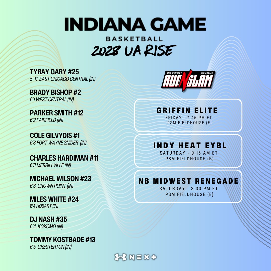 Indiana Game (@indianagamehoop) on Twitter photo UA rosters, schedules and matchups for this weekend! Some great talent and kids ready for Fort Wayne!
<a href="/BRamseyKSR/">Brandon Ramsey</a> <a href="/ZT17Hoops/">Zak Tyler</a> <a href="/RiseCircuit/">UA Rise Circuit</a> <a href="/IndianaGame17U/">Indiana Game 17U UA Rise</a> <a href="/INPrep/">Eric Gardner</a> <a href="/INBBallSource/">Trevor Andershock</a> UA rosters, schedules and matchups for this weekend! Some great talent and kids ready for Fort Wayne!
<a href="/BRamseyKSR/">Brandon Ramsey</a> <a href="/ZT17Hoops/">Zak Tyler</a> <a href="/RiseCircuit/">UA Rise Circuit</a> <a href="/IndianaGame17U/">Indiana Game 17U UA Rise</a> <a href="/INPrep/">Eric Gardner</a> <a href="/INBBallSource/">Trevor Andershock</a>