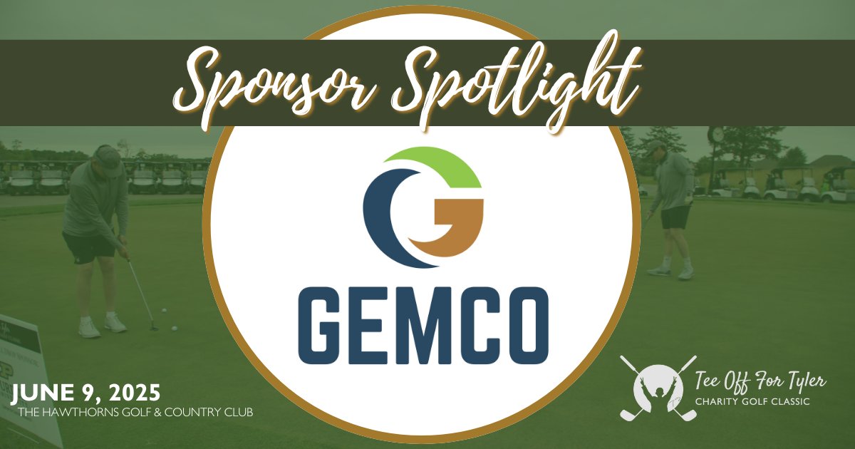 A huge THANK YOU to GEMCO for being the Presenting Sponsor of the 2025 Tee Off for Tyler Charity Golf Classic! ⛳️🏆 Your support helps fund pediatric cancer research and honors Tyler’s legacy! We're so grateful for your support!

#TeeOffForTyler #PediatricCancerResearch