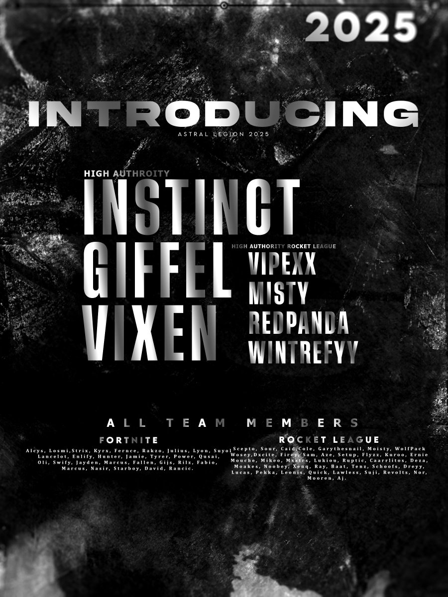 Astral 2025

We're excited to welcome our new players and management to the team.

It's been a long journey to get here  — and we're just getting started.

Let's make this year count.
#JoinTheLegion #PartOfTheLegion