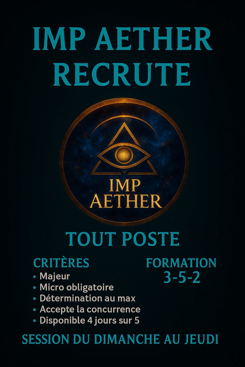 ImP Aether (@imp_aether) on Twitter photo Nouveau club sous structure ImP, nous nous préparons activement pour la Summer et pour construire une équipe solide en vue du prochain opus. Si tu es motivé et intéressé, n’hésite pas à venir en MP !
<a href="/ImpactFootball4/">Impact Football</a> <a href="/AaronLuiz66/">ImP Kika ⚽🔥</a> <a href="/srtmesah/">ImP Bastoni</a> <a href="/lbj0874/">ImP n’DiéFi 🔟 ⚽️</a> <a href="/Bizoun32/">Rafi</a> <a href="/Oyaabunn/">Dumfrixs🐍</a> Nouveau club sous structure ImP, nous nous préparons activement pour la Summer et pour construire une équipe solide en vue du prochain opus. Si tu es motivé et intéressé, n’hésite pas à venir en MP !
<a href="/ImpactFootball4/">Impact Football</a> <a href="/AaronLuiz66/">ImP Kika ⚽🔥</a> <a href="/srtmesah/">ImP Bastoni</a> <a href="/lbj0874/">ImP n’DiéFi 🔟 ⚽️</a> <a href="/Bizoun32/">Rafi</a> <a href="/Oyaabunn/">Dumfrixs🐍</a>