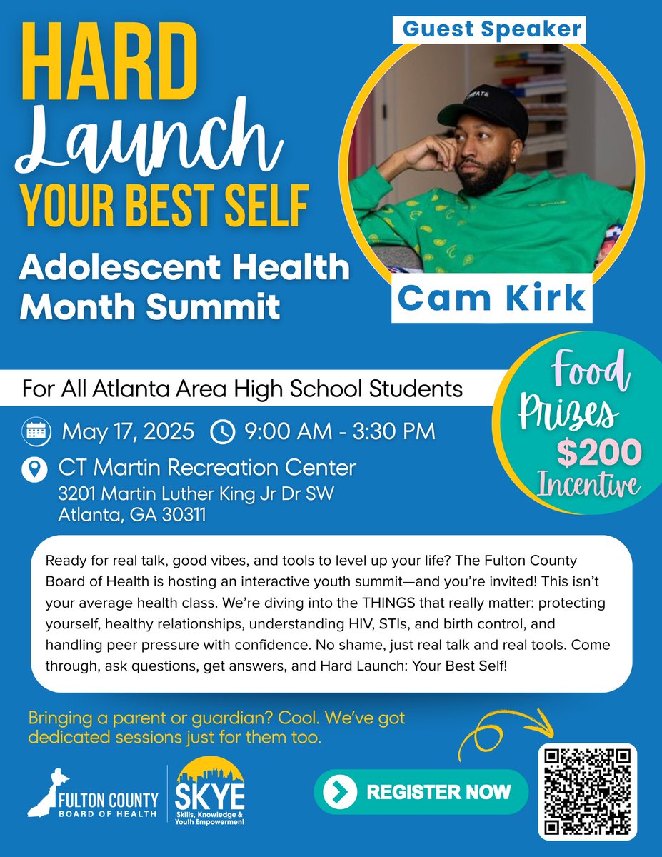 Adolescent Health Month Summit on  May 17th at the CT Martin Recreation Center.  The summit will be an interactive, engaging, and exciting day of skills-building and fun. Please share with parents,  students, and youth-serving professionals in your networks.