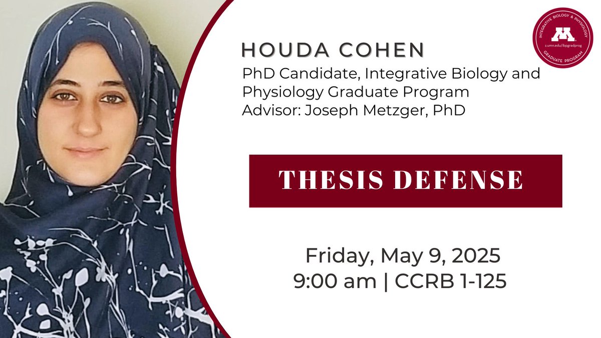 We are excited to announce that Houda Cohen will be defending her thesis tomorrow! ­­­“Investigation of membrane stabilizing copolymers as early therapy for muscular dystrophy”