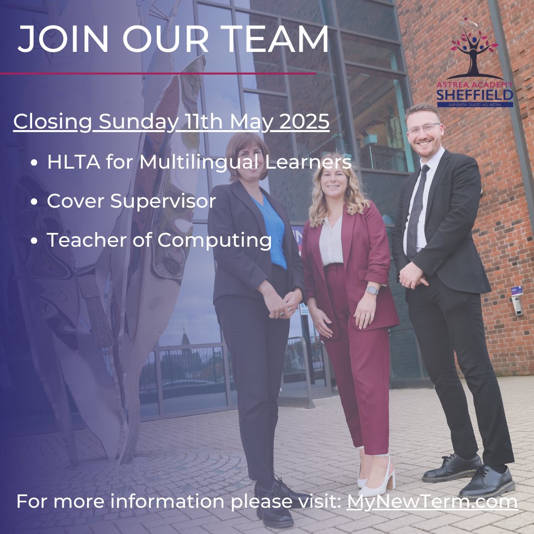 We're recruiting! at AAS we can offer you:

⭐️Centralised policies and procedures.
⭐️Strong pedagogy centred around TLAC techniques  
⭐️Centralised resources  
⭐️Respectful and tenacious scholars.

Closing date 11th May 2025, don't miss out!