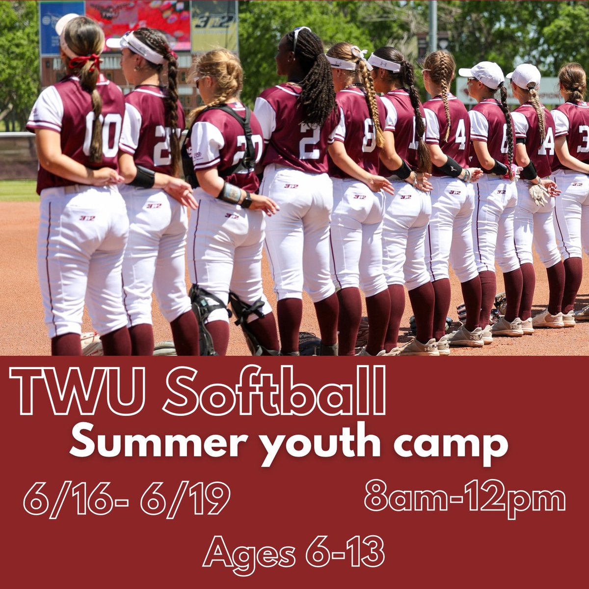 Join us for a week of fun with our Youth Softball Camp this Summer!!! 

twusoftball.totalcamps.com/shop/EVENT