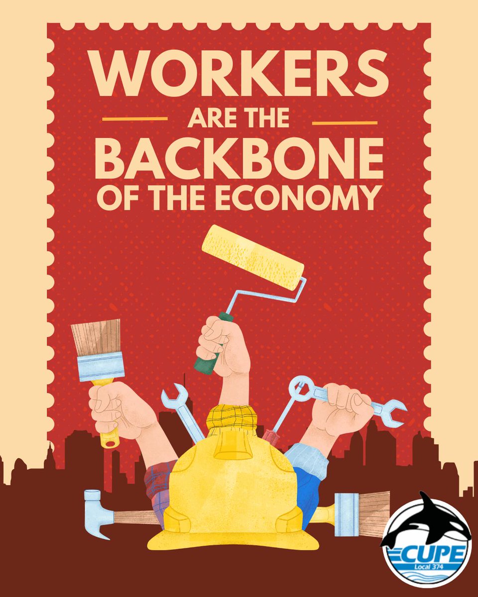 CUPE374's tweet photo. Happy May Day to our members and to all workers around the world! 🌍✊ 
It's never been more important to build class consciousness and worker power. 💪 Our communities run because of our members! Never forget it. ❤️ https://t.co/JPkK1wfTAM