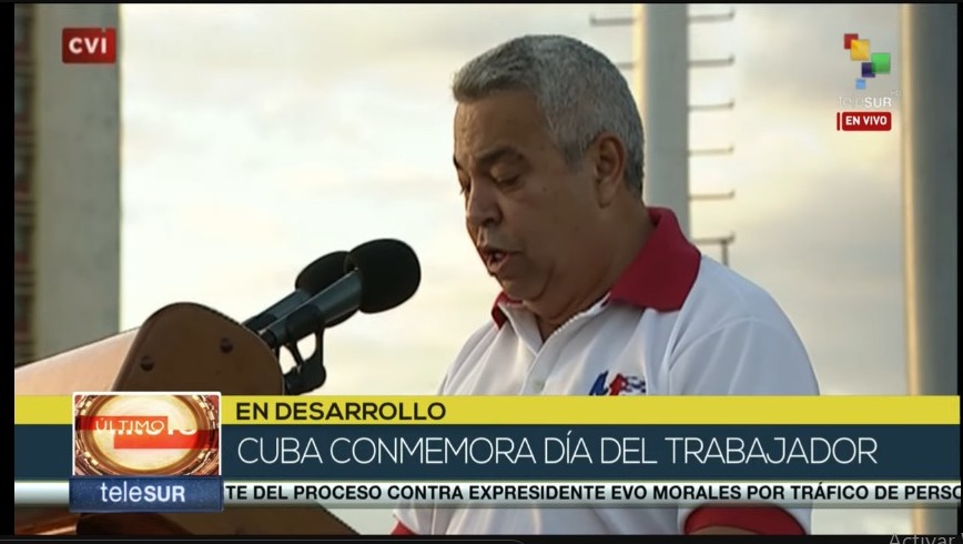 #ENVIVO | Discurso de Ulises Guilarte de Nacimiento, Secretario General de la Central de Trabajadores de Cuba 🇨🇺