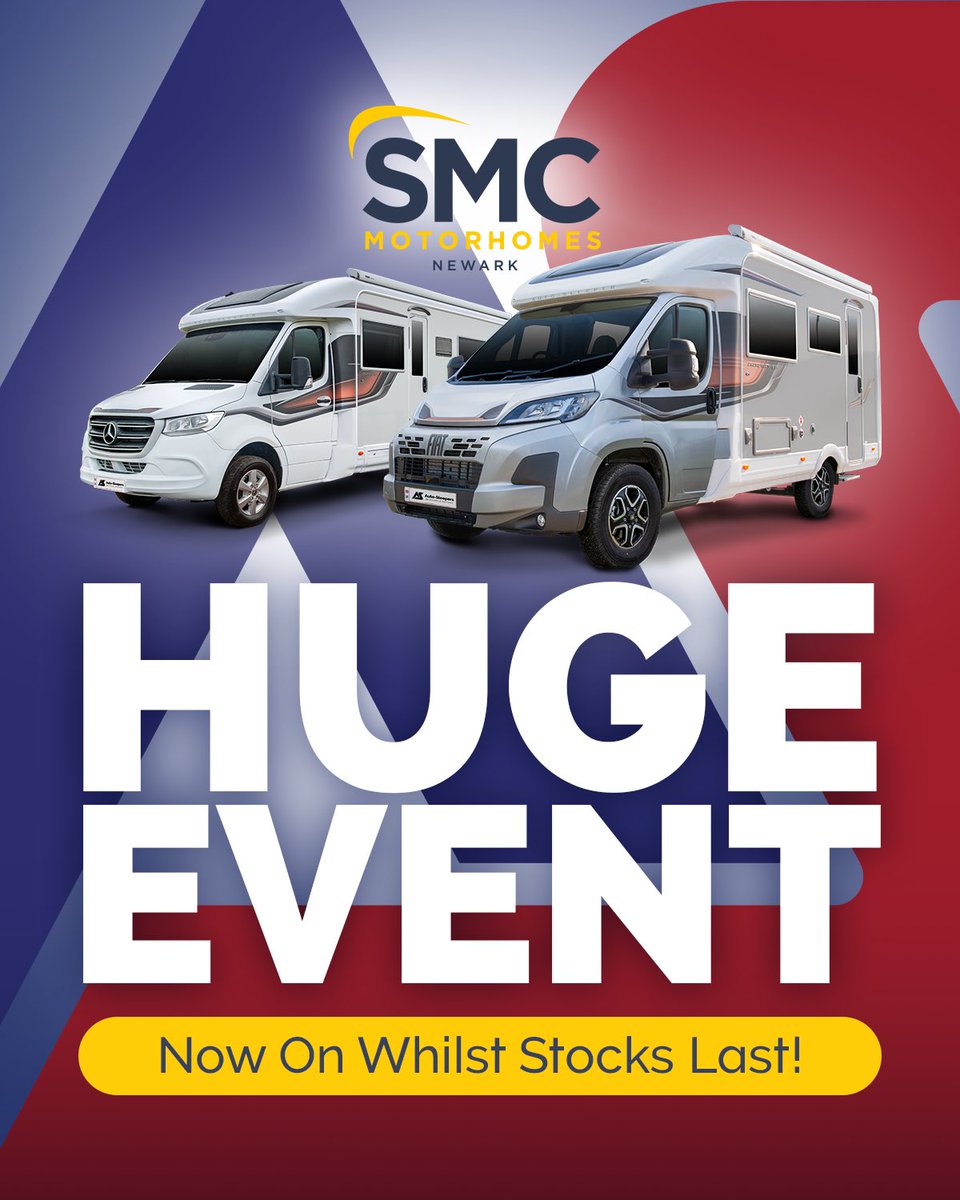 Join SMC Motorhomes in Newark from 1–5 May as they support the Auto-Sleepers Owners Group!

Explore a stunning range of Auto-Sleepers motorhomes, enjoy exclusive event offers &amp; expert advice!

Start your next adventure today!

📍 SMC Motorhomes, Northern Road, Newark, NG24 2EU