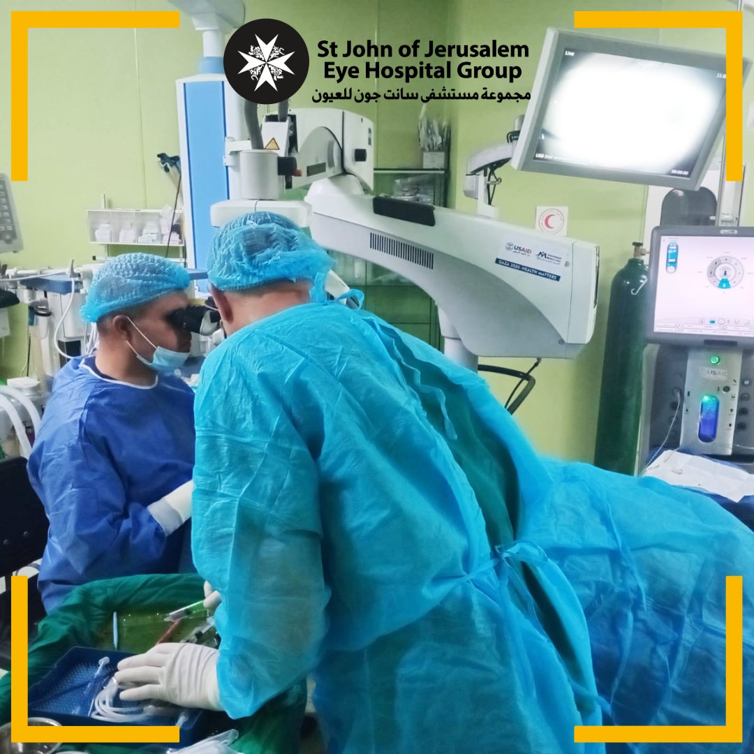 StJohnEyeHosp's tweet image. After a long period of interruption, we are proud to announce our teams performed the first major eye surgery in Gaza on April 30, 2025 at Al-Quds Hospital, in partnership with the Palestinian Red Crescent Society!

#SJEHG #Gaza #SavingSightChangingLives