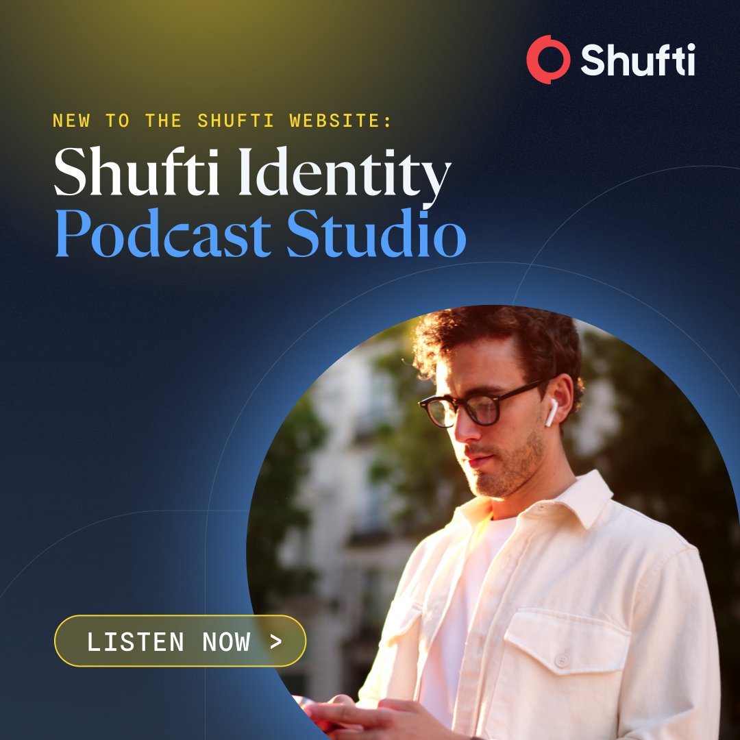 🎙️New to the Shufti Website: Shufti Identity Podcast Studio!

So far we have three insightful interviews with amazing guests,  hosted by Shufti’s own VP of Product Marketing, Becky Park. 

🎧 Don’t miss out—listen here: shuftipro.com/podcast/