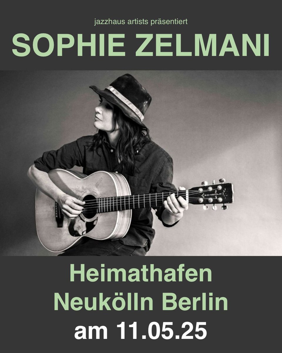 Berlin – only a few tickets left for Sophie Zelmani at Heimathafen Neukölln, May 11. Don’t miss out.