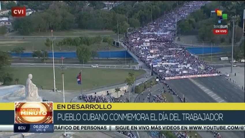 #ENVIVO | El pueblo cubano se moviliza en conmemoración del día del trabajador