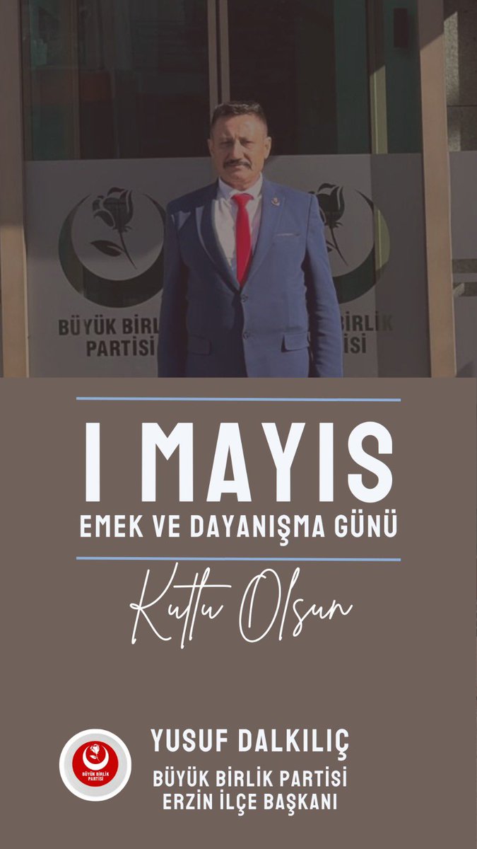 Hayatlarını alın teriyle kazanan, tüm emekçi kardeşlerimizin, 1 Mayıs Emek ve Dayanışma Günü'nü, hayata ve geleceğe her zaman gülümseyerek baktığımız aydınlık günlere vesile olması dileklerimle kutluyor, işçilerimizi sevgi ve saygıyla selamlıyorum.