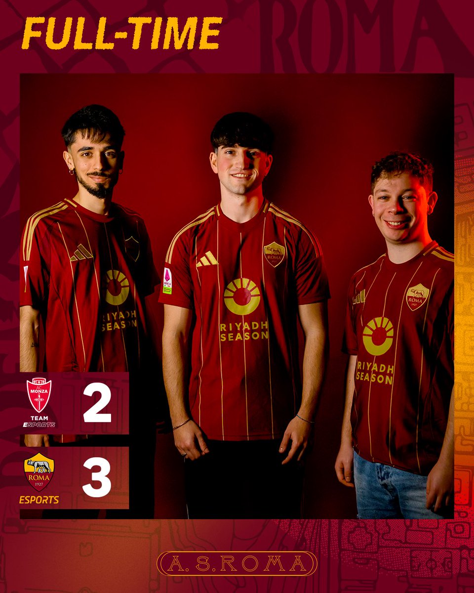 AS Roma Esports (@asromaesports) on Twitter photo VINCIAMO NOI ๐โค๏ธ
Una grandissima partita di <a href="/luconegua2004/">Luconegua__</a> ci porta avanti nelle #Finals di #eSerieAGoleador ๐
๐บ FORZA ROMA!
#ASRomaEsports #FC25 VINCIAMO NOI ๐โค๏ธ
Una grandissima partita di <a href="/luconegua2004/">Luconegua__</a> ci porta avanti nelle #Finals di #eSerieAGoleador ๐
๐บ FORZA ROMA!
#ASRomaEsports #FC25