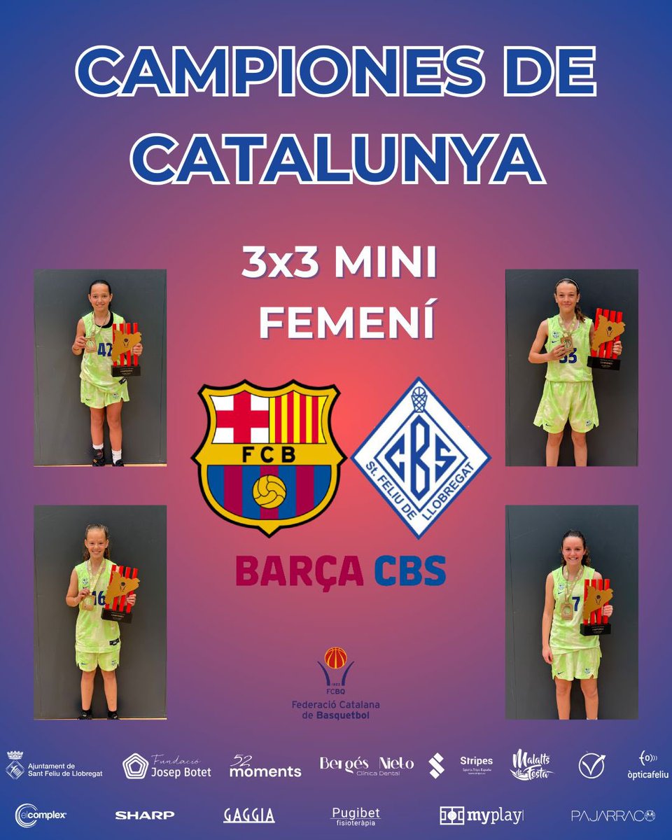 🏆🏀 CAMPIONES DE CATALUNYA 3x3 MINI!!! 🏀🏆

ESPECTACULARS!!! LES NOSTRES GARSES HAN ACONSEGUIT EL TÍTOL DE CAMPIONES AL CAMPIONAT DE CATALUNYA DE 3x3 EN CATEGORIA MINI! 💚🔥

UN ORGULL IMMENS PER AL CLUB I UNA MOSTRA DEL TALENT QUE PUJA FORT DES DE LA BASE!
SOU GEGANTS!!!