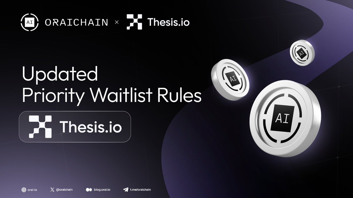 oraichain's tweet photo. 🚀@thesis_io BETA ACCESS UPDATE🚀

Stake 10,000+ $ORAI on Oraichain Mainnet for INSTANT access to the beta! No forms, no wait - connect your wallet at https://t.co/gb6iFSeYka.

Stake now: https://t.co/QjgNTA8jSd 

Not staking enough yet? Visit https://t.co/gb6iFSeYka to explore sample use cases while you wait for the public launch! 💙