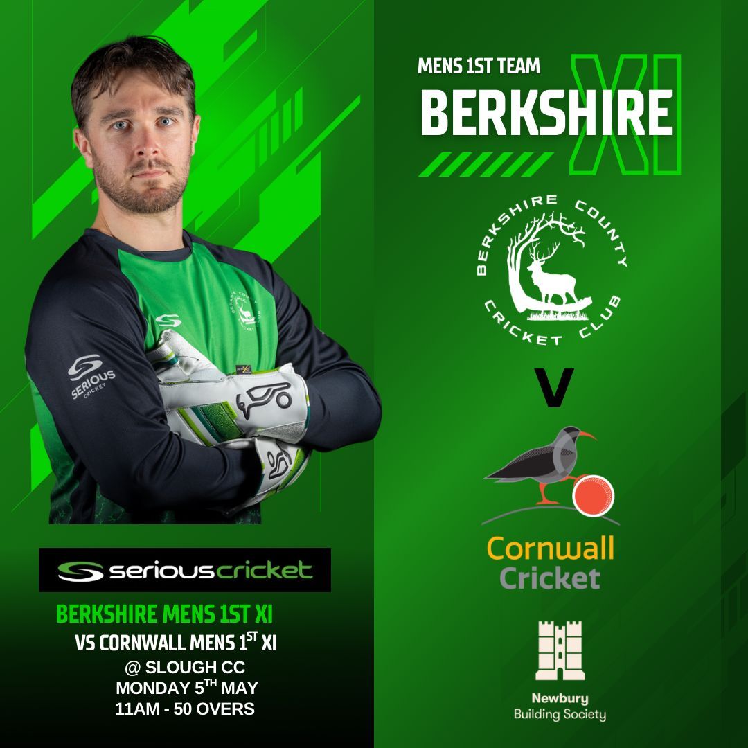 MENS 1ST XI BACK TO BACK FIXTURES
The Men’s 1st XI start their 50 over Trophy campaign this bank holiday weekend with back to back fixtures. 

Sunday sees them travel to Wormsley to play Oxfordshire and on Monday we host Cornwall at Slough CC.  

#Berkshire2025
#NCCA