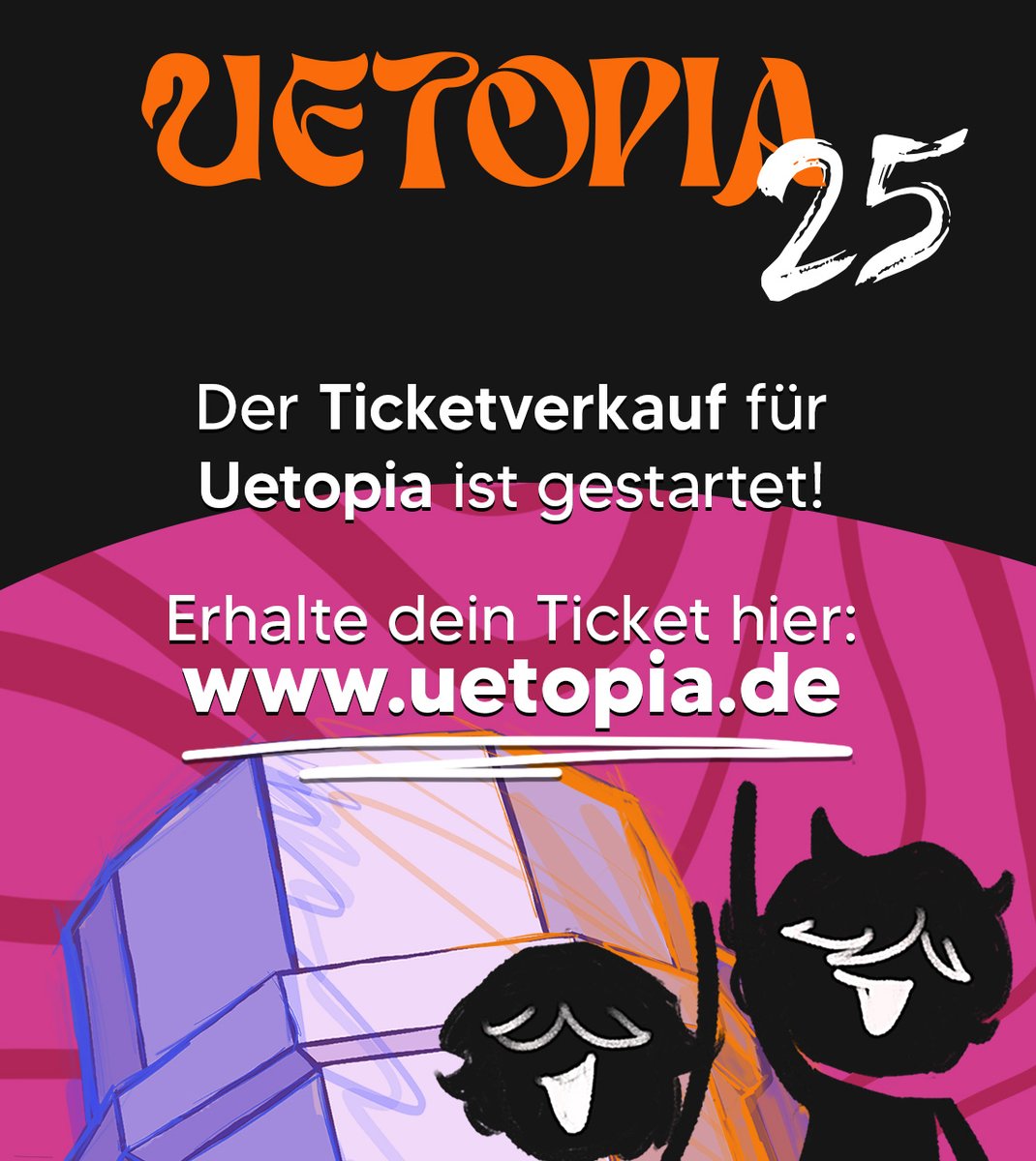Leute es geht los! Der Ticket-Shop für #uetopia 2025 am 12.07.2025 im Gaswerk in Augsburg ist ab sofort geöffnet! #hype #huebifamily