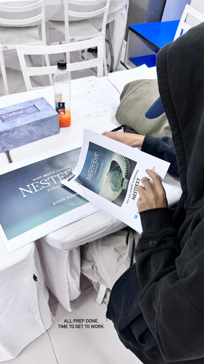 250501 <a href="/DNAmngmnt/">Mark Tuan Official</a>'s IG Story Post 🤩

"ALL PREP DONE. TIME TO GET TO WORK."

#MarkTuan #Mark #段宜恩 #마크 <a href="/marktuan/">Mark Tuan</a> 
#GOT7_NESTFESTinBKK
#GOT7_NESTFEST
#GOT7 #갓세븐 <a href="/GOT7/">GOT7 (갓세븐)</a> <a href="/GOT7Official/">GOT7</a>