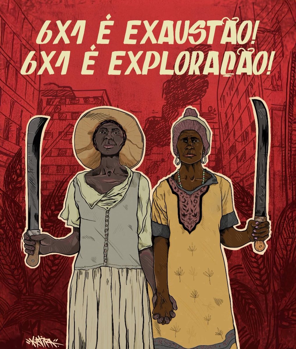 catirao's tweet image. Nada se constrói sem a classe trabalhadora.
O fim da escala 6x1 é urgente: descanso é direito, não privilégio.
Valorizar quem move o mundo é romper com a lógica da exploração!

Instagram.com/ilustra.kat

#1DeMaio #FimDo6x1 #TrabalhadorNãoÉMáquina