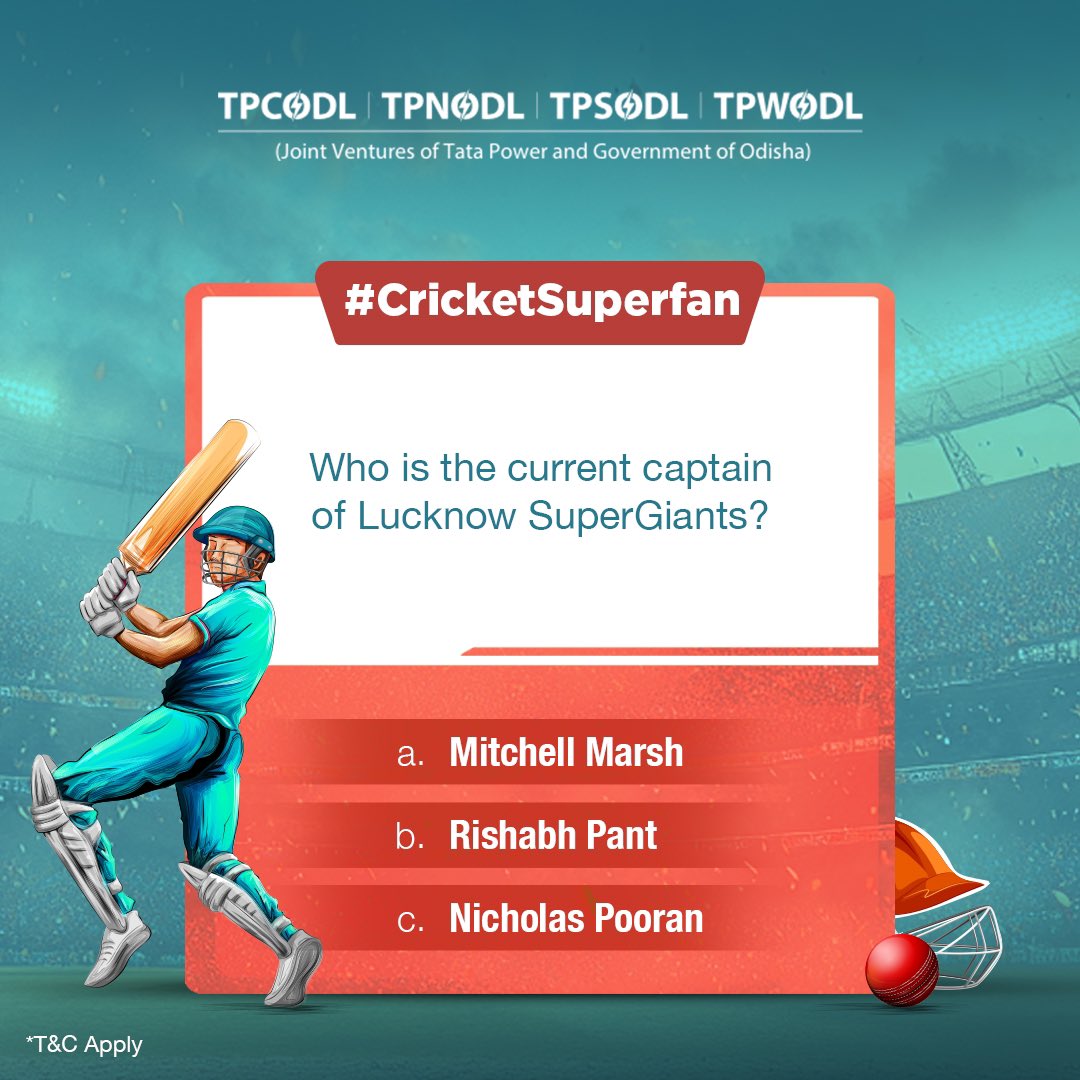 TPSouthOdisha's tweet image. We are loving your responses. Keep them coming!

Terms:
1. Follow our page
2. Comment your answers below with #CricketSuperfan