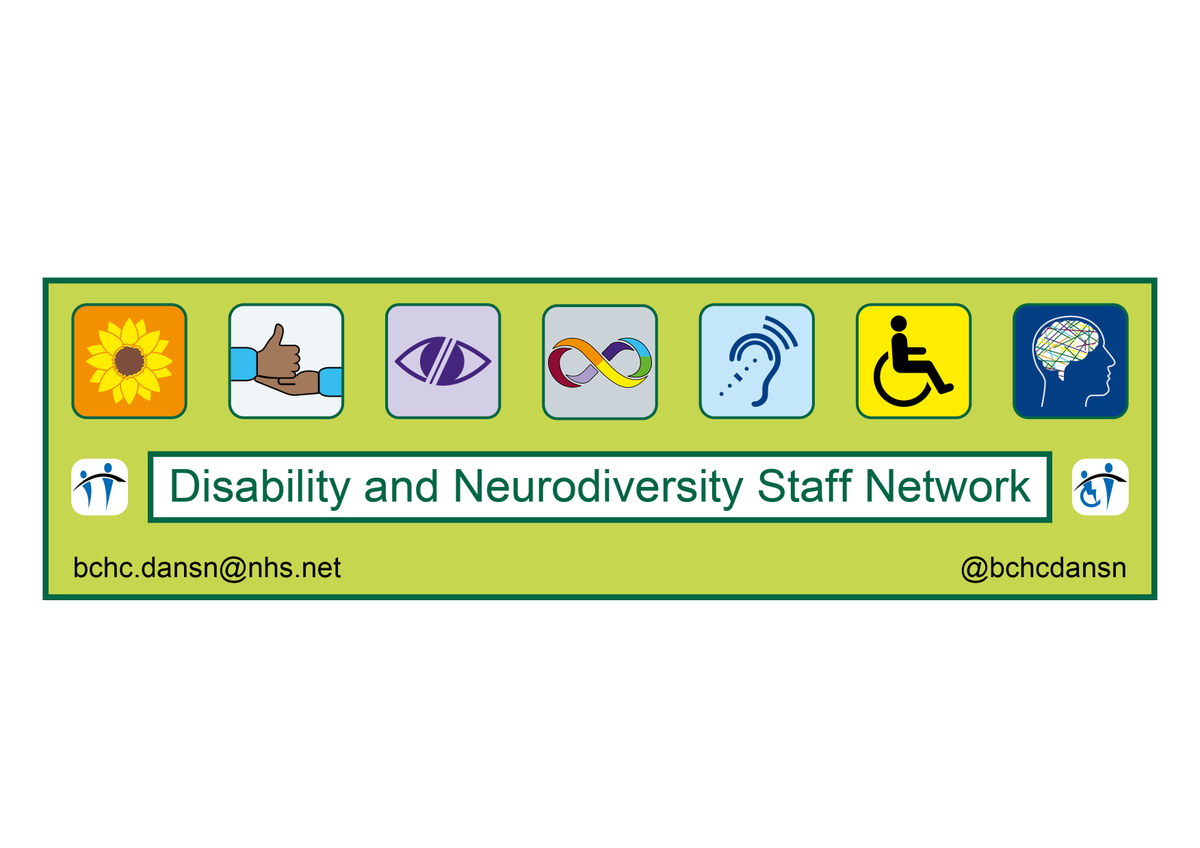 BCHC DANSN (@bchcdansn) on Twitter photo Disability and Neurodiversity Staff Network
May meeting
Wednesday 28th May 9 am - 10 am
To join this meeting please email bchc.dansn@nhs.net
<a href="/bhamcommunity/">@bhamcommunity</a> <a href="/Bchcstaffcarers/">BCHC Staff Carers network</a> <a href="/BchcCdn/">Culturally Diverse Staff Network</a> <a href="/bchclgbt/">BCHCLGBT</a> <a href="/BCHC_WEN/">BCHC Women's Equality Network</a> Disability and Neurodiversity Staff Network
May meeting
Wednesday 28th May 9 am - 10 am
To join this meeting please email bchc.dansn@nhs.net
<a href="/bhamcommunity/">@bhamcommunity</a> <a href="/Bchcstaffcarers/">BCHC Staff Carers network</a> <a href="/BchcCdn/">Culturally Diverse Staff Network</a> <a href="/bchclgbt/">BCHCLGBT</a> <a href="/BCHC_WEN/">BCHC Women's Equality Network</a>