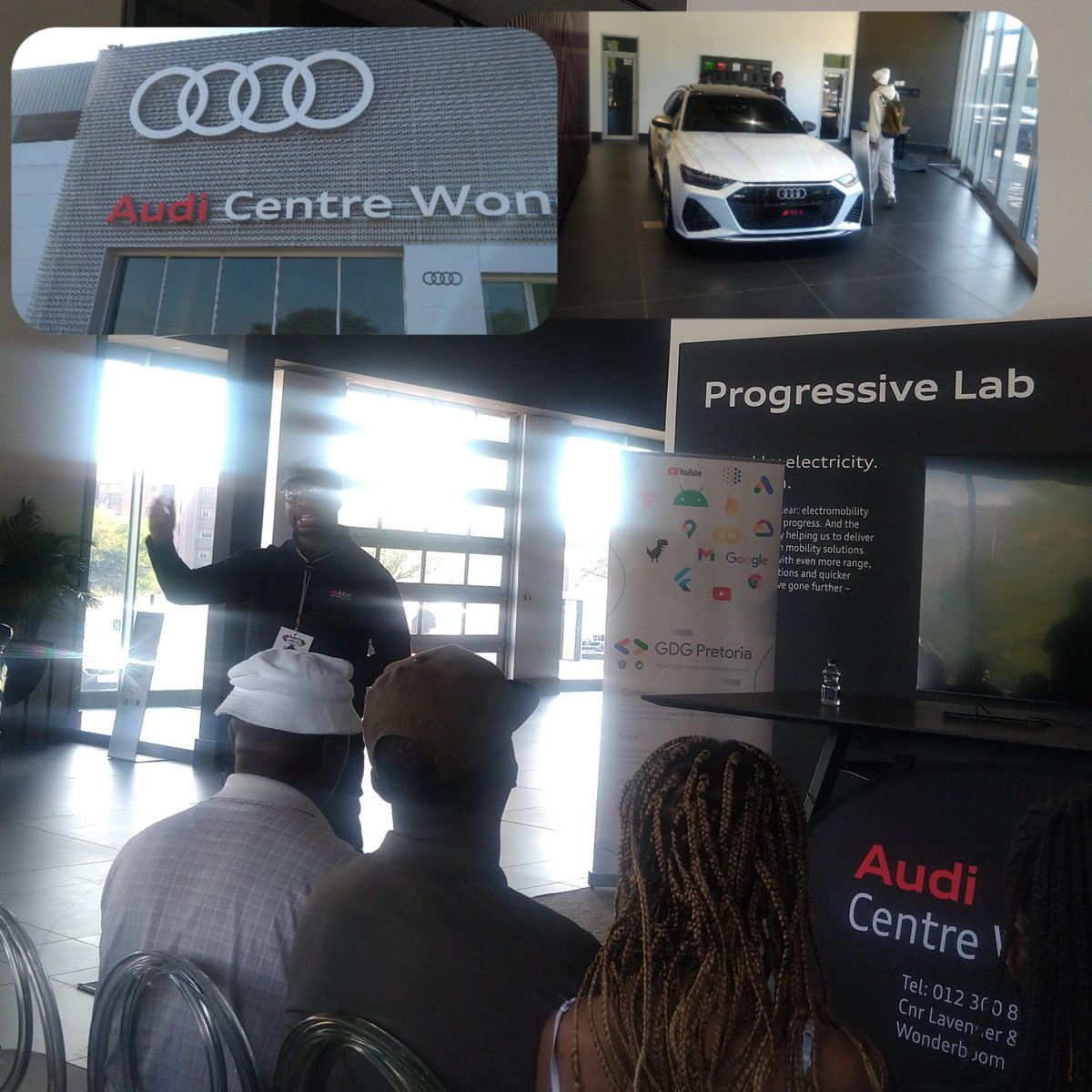 CleoQuTe's tweet photo. When AI meets TRACK.
#AImeetsCar #audiWonderbom #BWAI #BuildWithAI #gdgpretoria https://t.co/pmT54Cuf4h