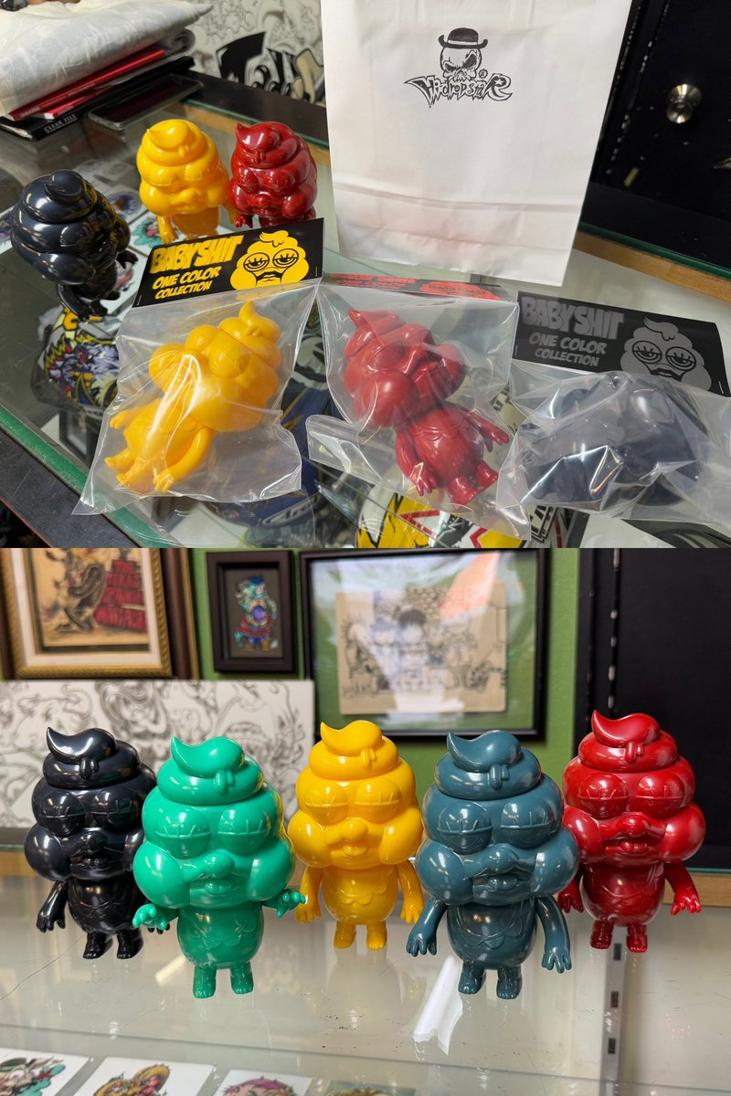 tosagi's tweet photo. Taddy's ART factory shop 7周年イベント初日に行ってきました!16時半から閉店の20時までいてしまった😈💦
たくさんのお客さんが本日ソフビデビューのBABY SHITを購入されていました✨
お客さん一人一人に誠実丁寧にご対応されるTaddyさん・女性スタッフさんのお人柄🍀
今後のご展開、楽しみー^_^ https://t.co/DAMsNzXxhO