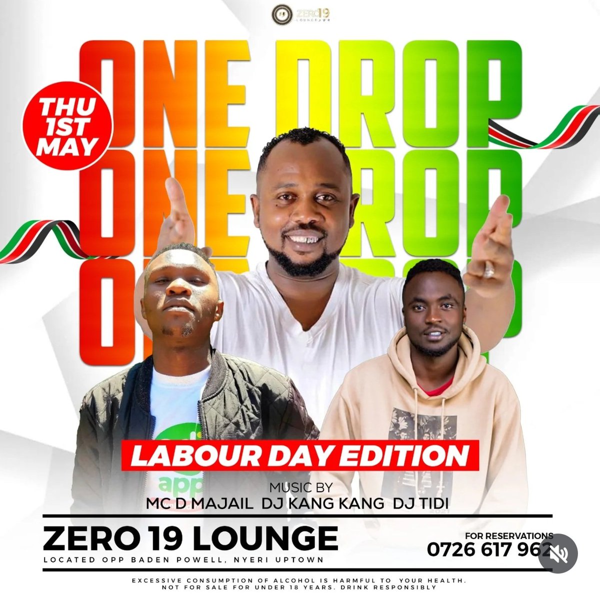 Tonight @zero19lounge one drop reggea Thursdays @kangstar_entertainment @dj_tidi254 <a href="/djkangkang/">DeejayKang Kang</a> let's goo boom 💥 nyeri see you tonight 🙌