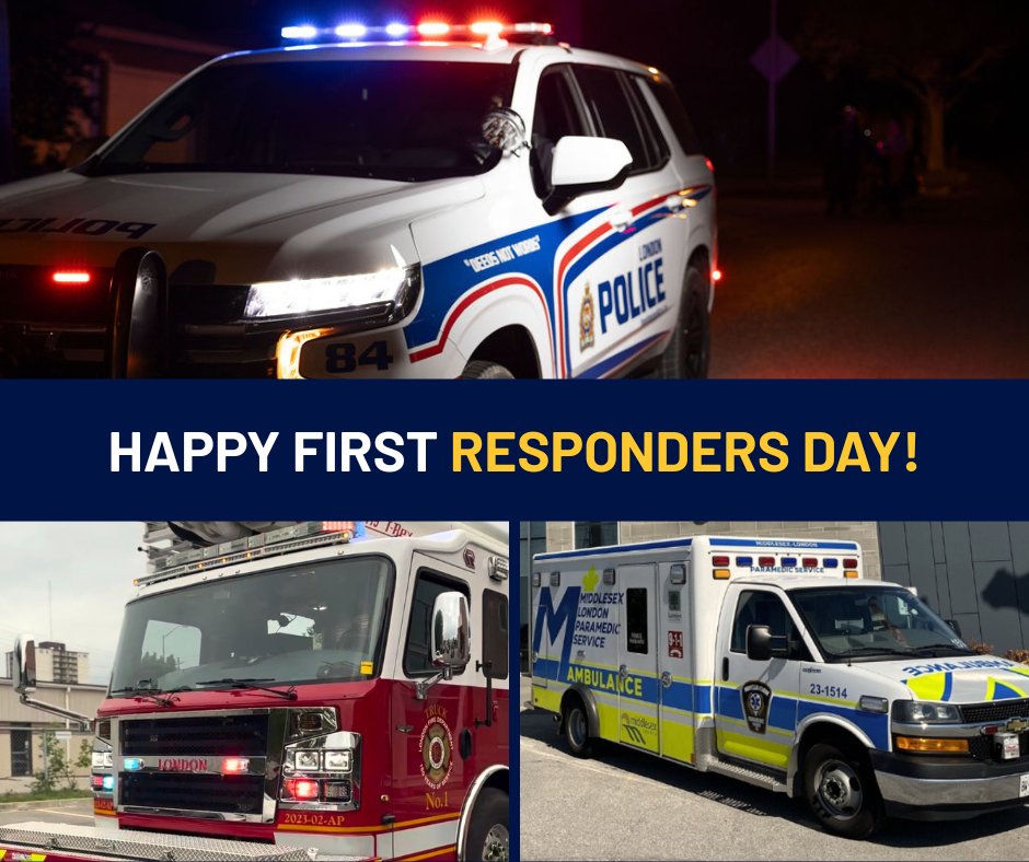 Happy First Responders Day! 🚓 🚒 🚑 

Today, we extend our heartfelt gratitude to all the dedicated first responders in the City of London who work tirelessly to keep our community safe. Your bravery and commitment do not go unnoticed, and we are incredibly thankful for