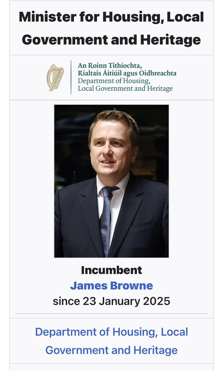 Irish government appointing a housing Tsar is them admitting that they are incompetent and incapable or sorting out the housing crisis, despite the lies they told the electorate before the 2024 GE. If the minister for housing James Brown is not fit for office then he should