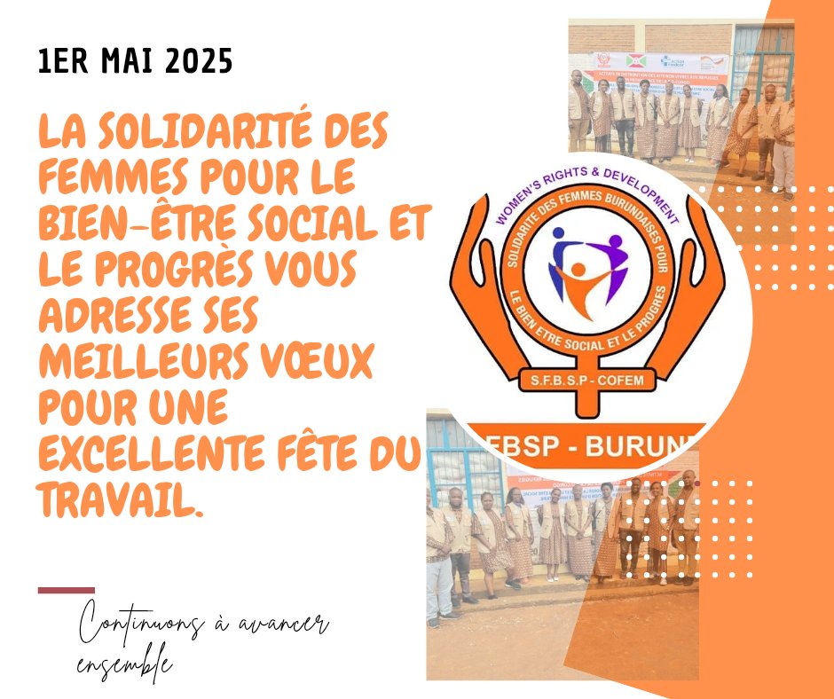 SFBLSP_BURUNDI's tweet photo. #LaborDay2025, #SFBSP la célèbre en renda grâce le #courage, #résilience et engagema de ts qui œuvrent sans relâche pr 1 avenir meilleur.Nous rendo hommage aux #travailleurshumanitaires,  à ttes les #femmes et #hommes ki, chq jr, rendent des srvices humanitaires sans discriminat° https://t.co/uh3Bjxj4Xr