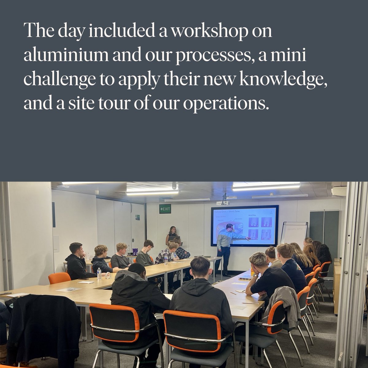 A great day hosting <a href="/NottmTrentUni/">Nottingham Trent University</a> Product Design students at our Tibshelf site! 👷‍♀️

From learning about aluminium and seeing our extrusion process in action, to tackling a design challenge, the creativity was inspiring!