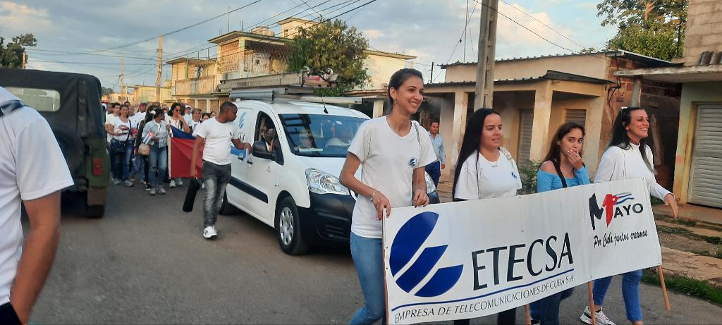 Viva el 1ro de mayo, <a href="/ETECSA_Cuba/">ETECSA</a> #Artemisa presente.