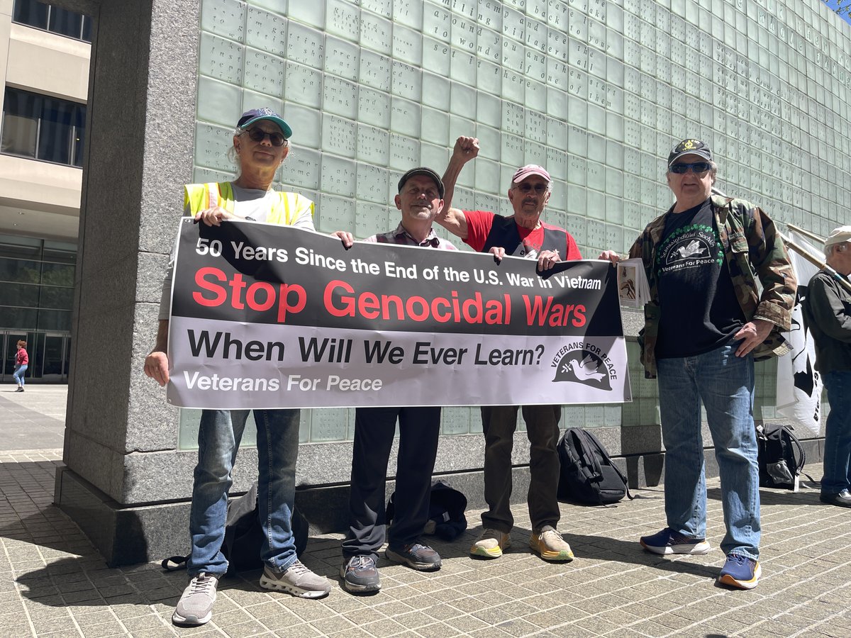Yesterday, I stood with my fellow members of Veterans For Peace - to mark the 50th anniversary of the fall of Saigon and to honor the memory of the 3 million Vietnamese and 58,000 U.S. troops who lost their lives in the Vietnam War. <a href="/coreykilgannon/">Corey Kilgannon</a>
